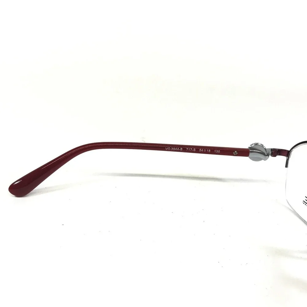 Vogue Eyeglasses Frames VO3944-B 717-S Burgundy Red Silver Crystals 54-18-135